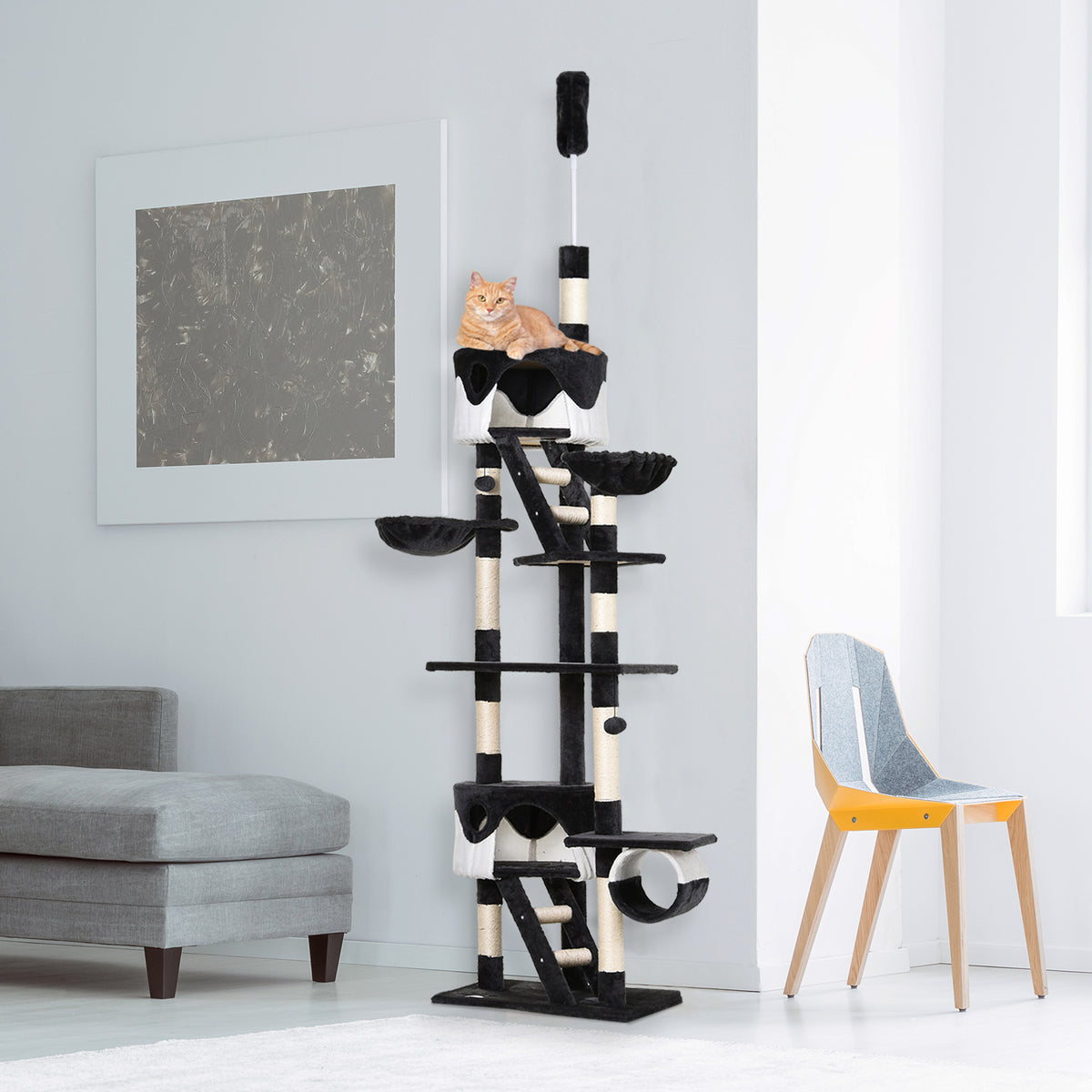 Huge Cat Tree Ceiling High Cat Condo