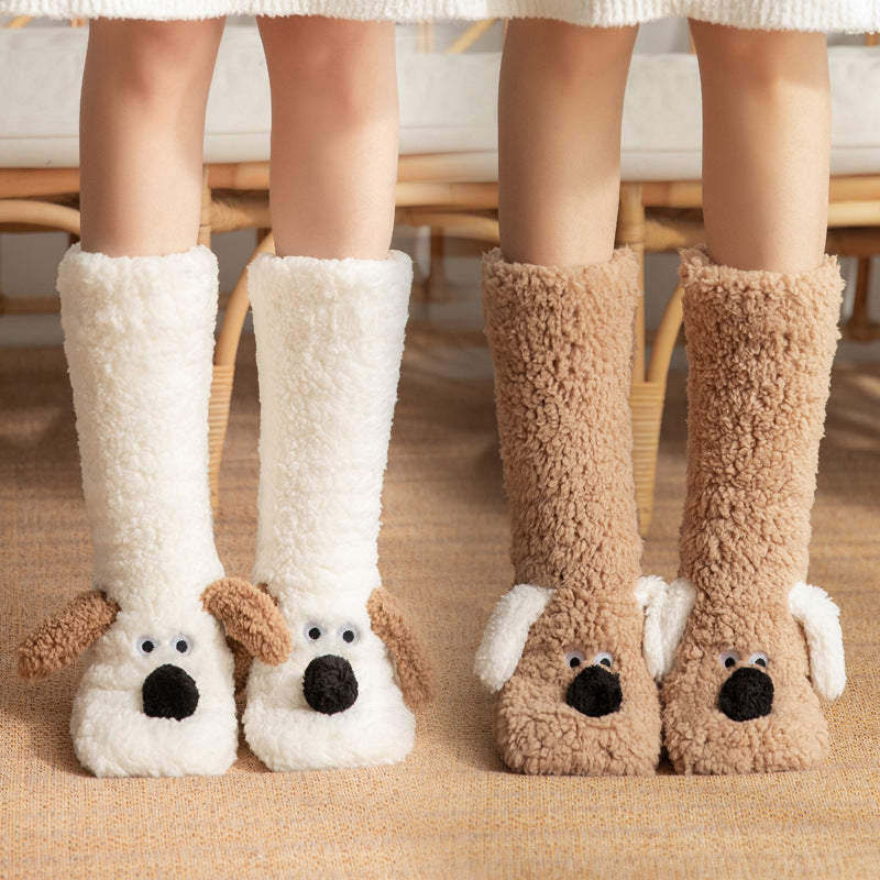 Cute Cartoon  Non-slip Plush Socks