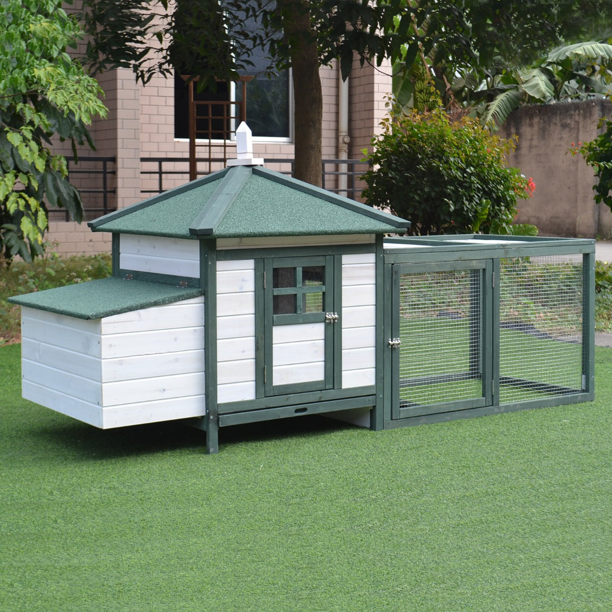 Small Animal Pet Cage w/ Nesting Box Outdoor Run