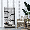 PawHut Rolling Small Animal Cage  w/ Platform