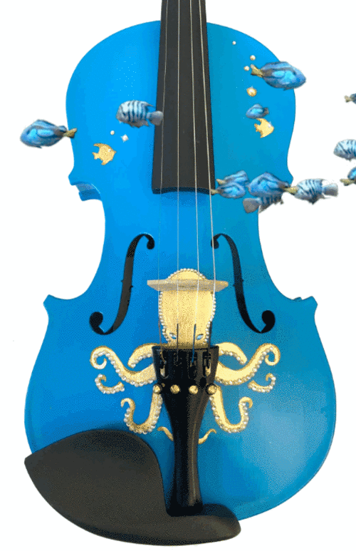 Octopus Bling Blue Violin Outfit