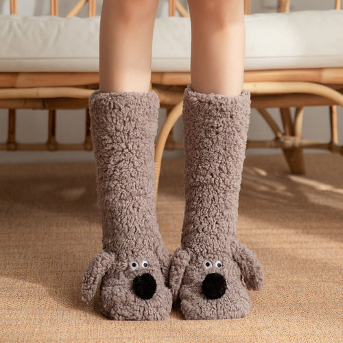 Cute Cartoon  Non-slip Plush Socks