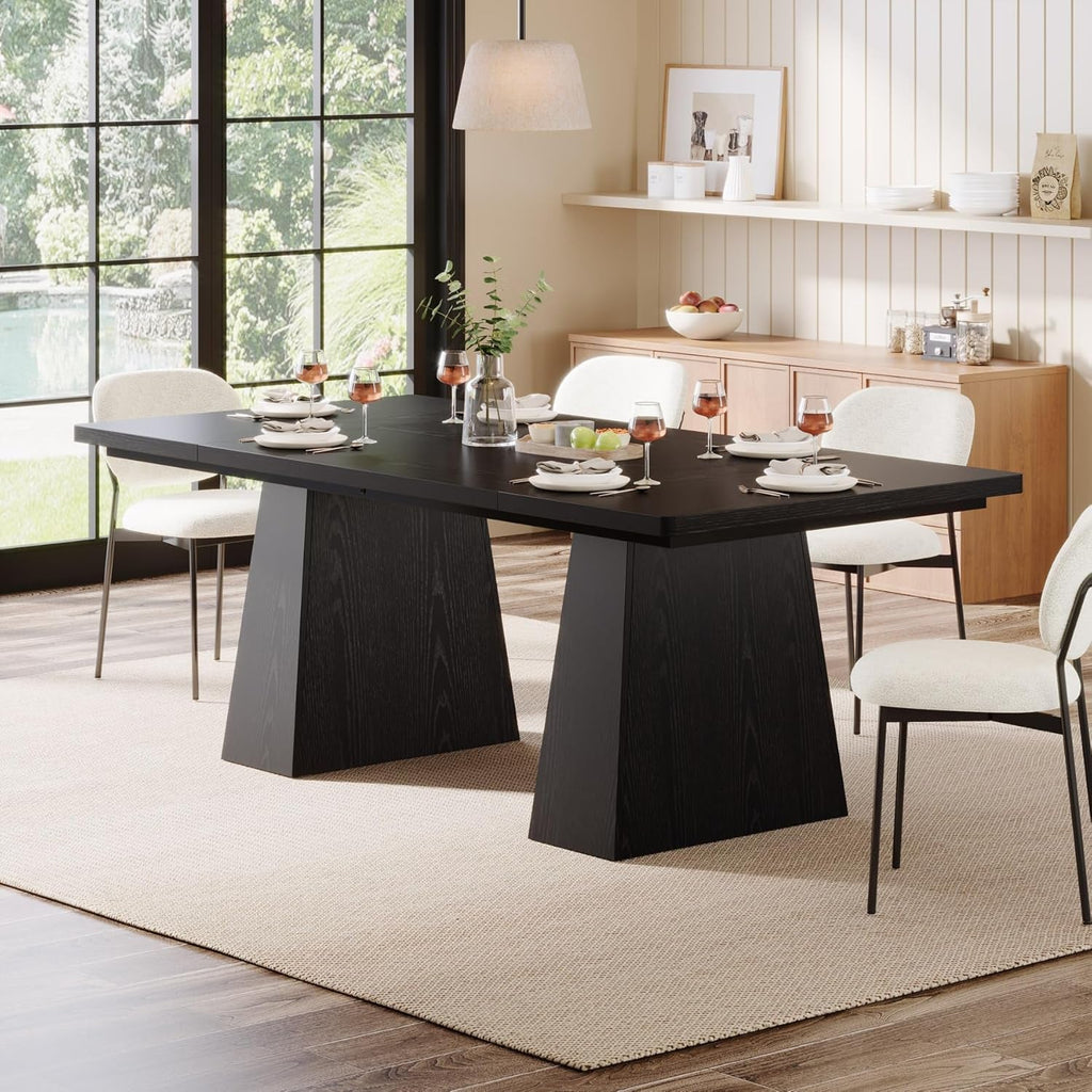 Black Dining Table For 4 To 6 Guests