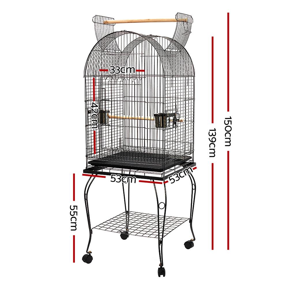 Dome-Top Bird Cage with Stand