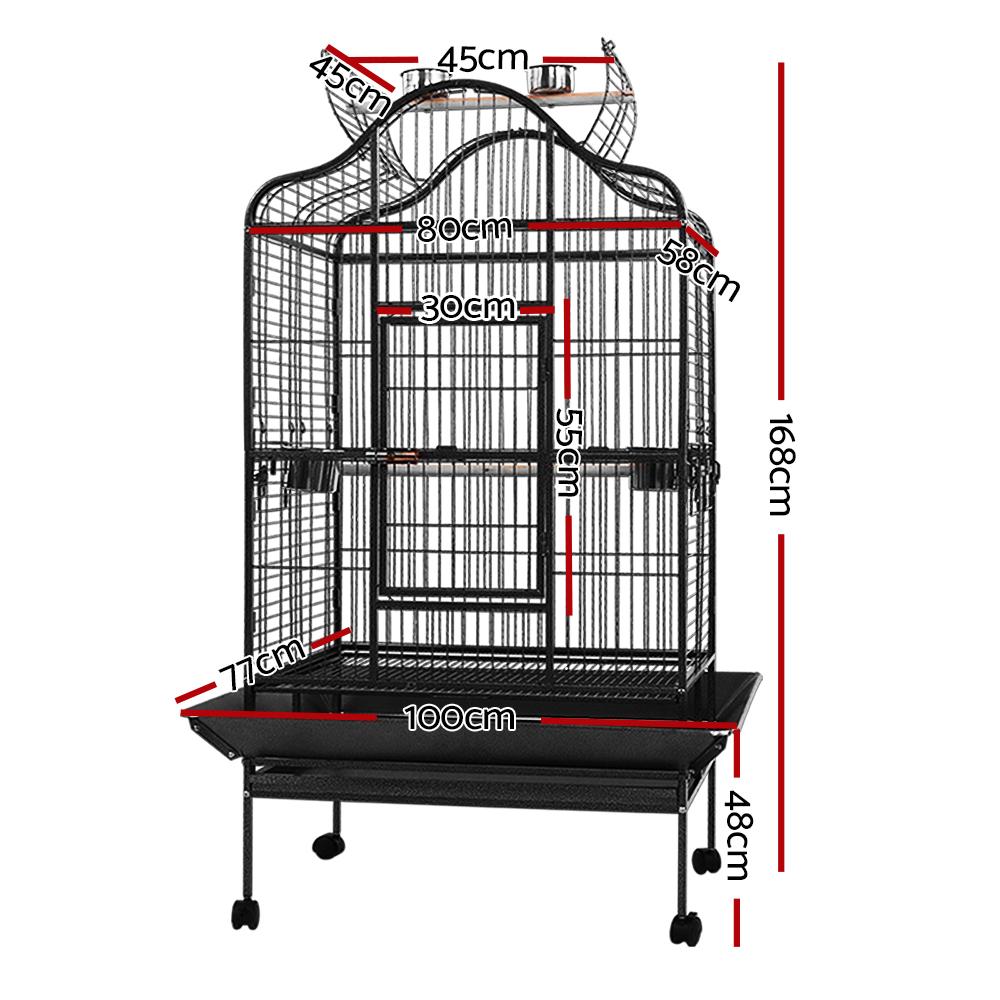 Large Open-Top Bird Aviary with Stand