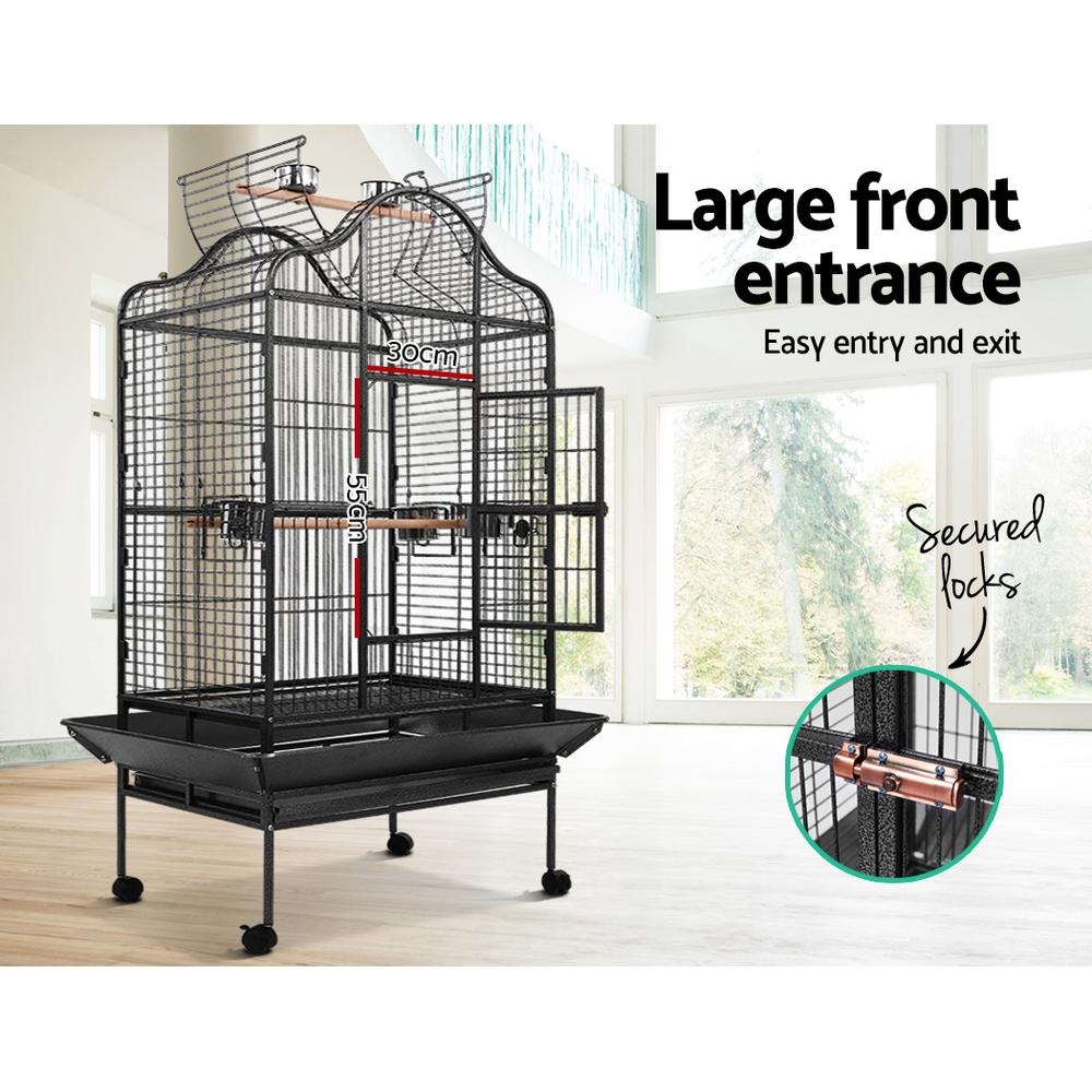 Large Open-Top Bird Aviary with Stand