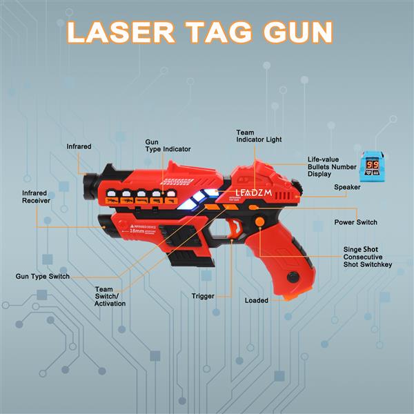 4 Small Laser Guns Toy Gun