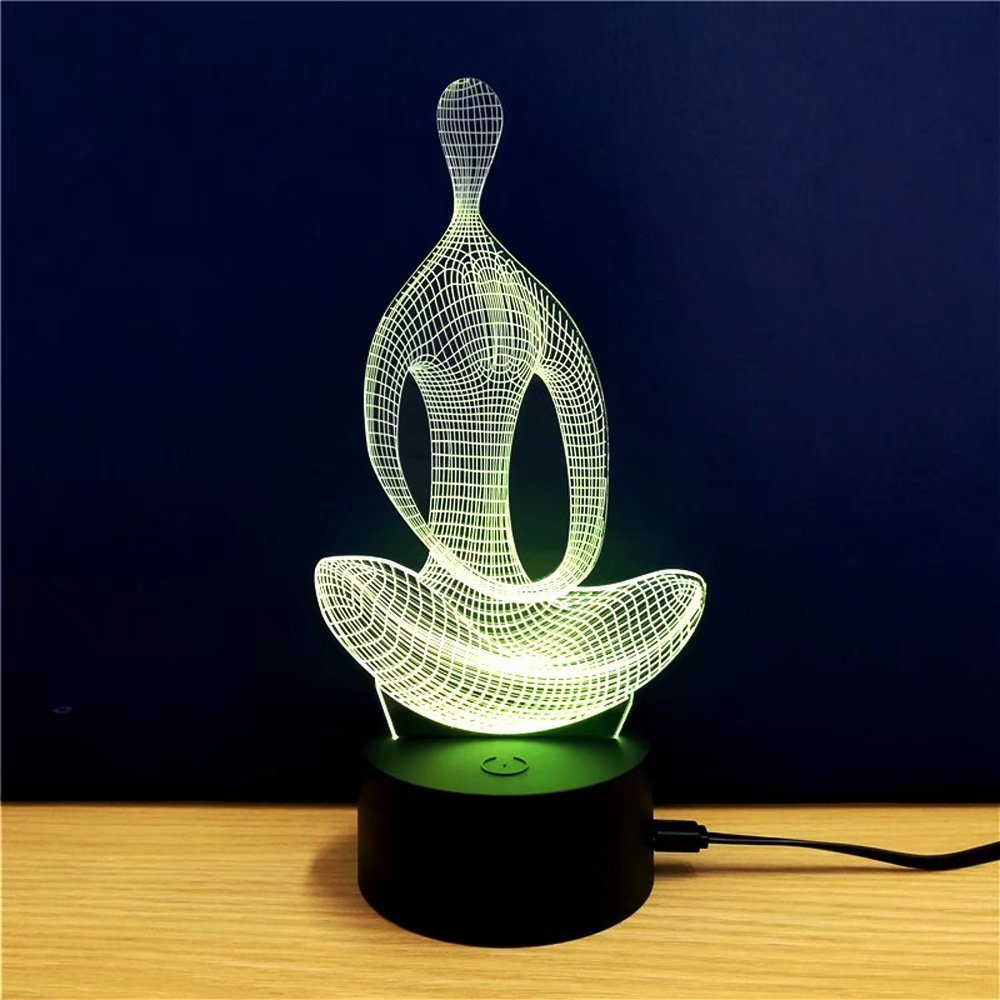3D Colorful Yoga Model Lamp