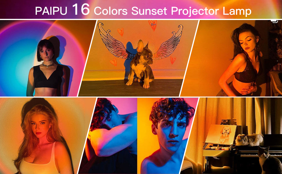 16 Colors Sunset Projection Lamp