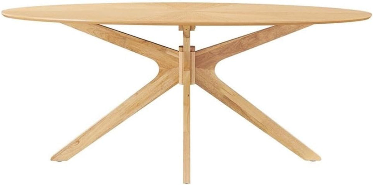 Crossroads Oak Oval Dining Table Mid Century