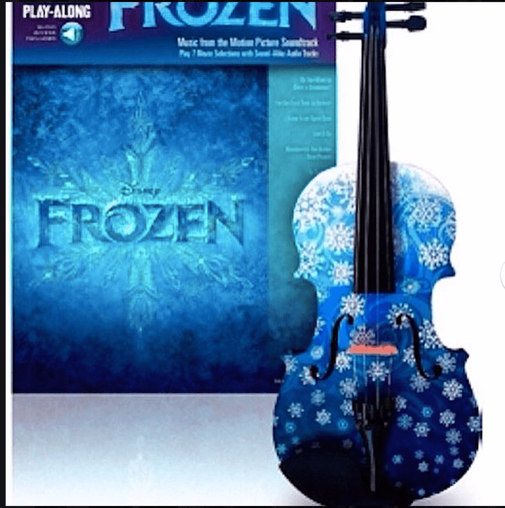Snowflake Fuchsia Sparkle Violin Outfit | Carbon Fiber Bow & Case
